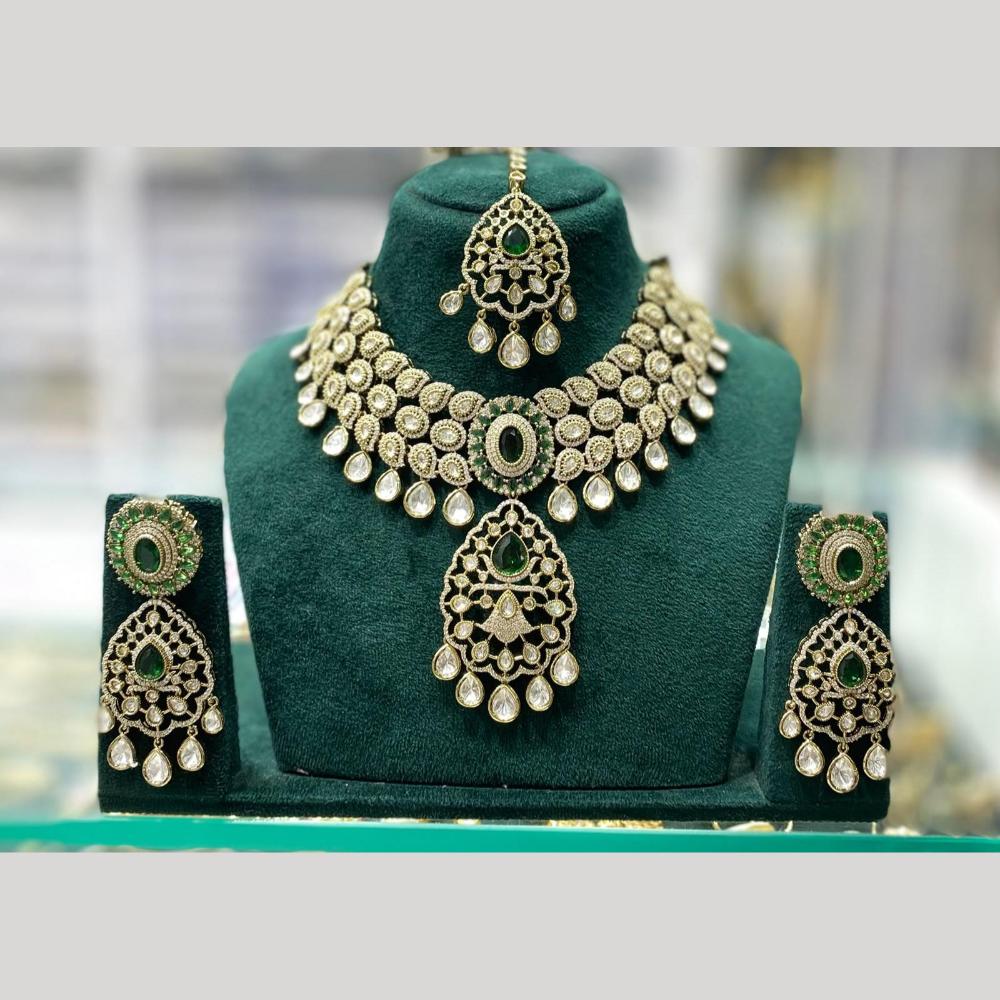 Manisha Jewellery Elegant Polki Kundan Stone Choker Necklace Set for Women