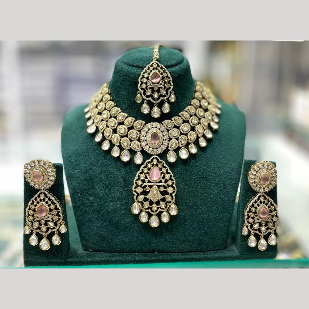 Manisha Jewellery Elegant Polki Kundan Stone Choker Necklace Set for Women