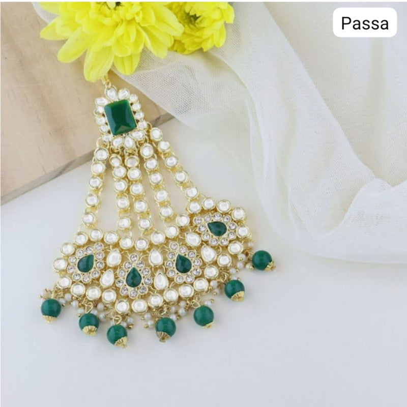 Lucentarts Jewellery Gold Plated Kundan Stone Pasa