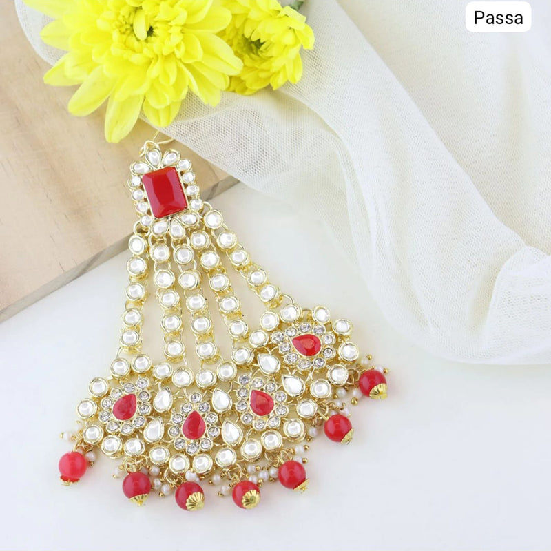 Lucentarts Jewellery Gold Plated Kundan Stone Pasa