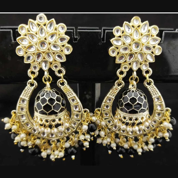 Lucentarts Jewellery Gold Plated Meenakari Earrings