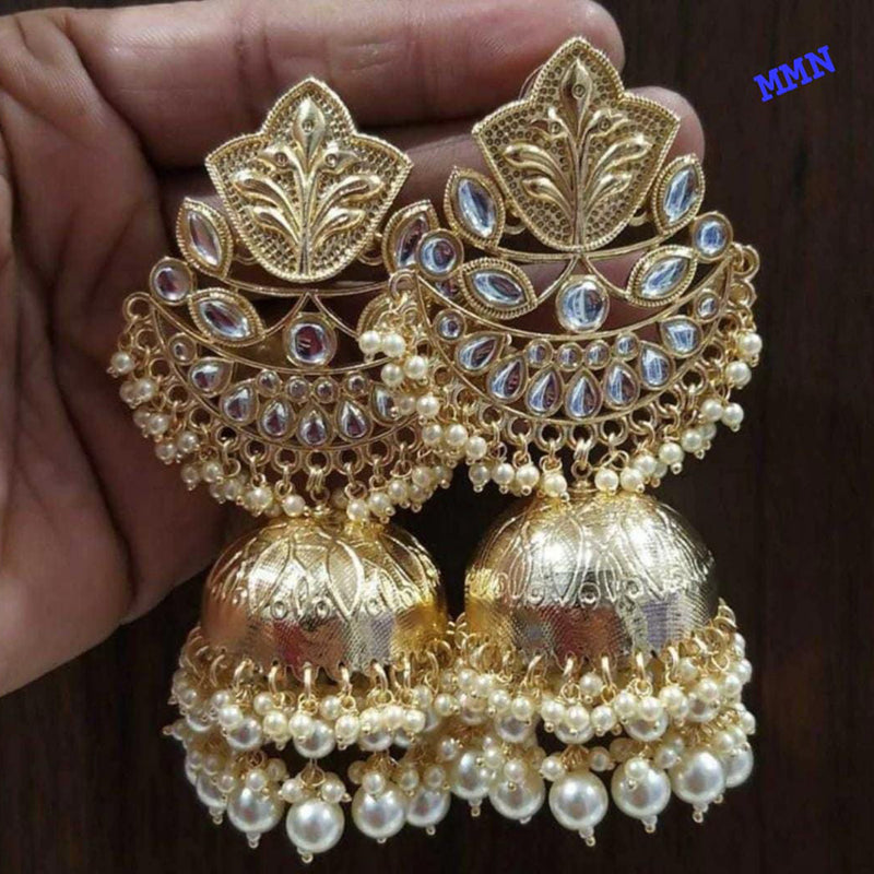 Lucentarts Jewellery Gold Plated Jhumki Earrings