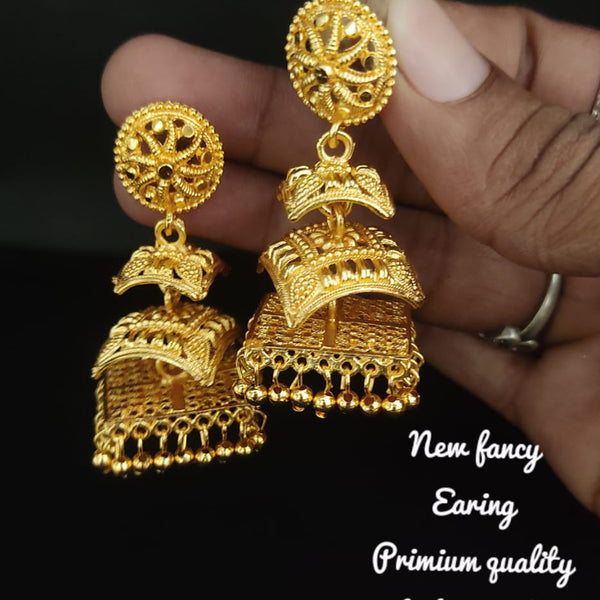 Lucentarts Jewellery Gold Plated Jhumki Earrings
