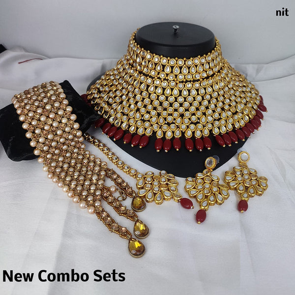 Lucentarts Jewellery Gold Plated Combo Set