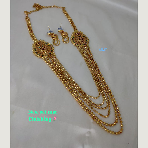 Lucentarts Jewellery Gold Plated Long  Necklace Set