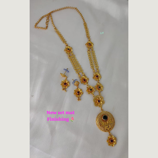 Lucentarts Jewellery Gold Plated Long  Necklace Set
