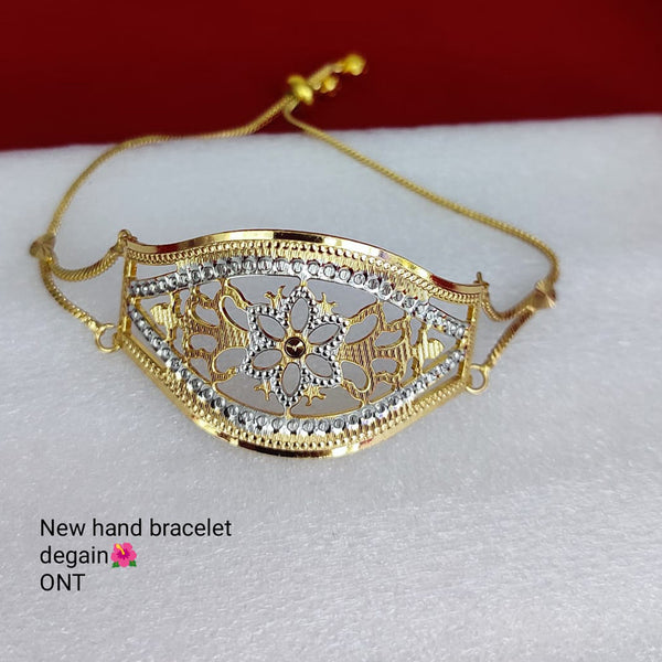 Lucentarts Jewellery Gold Plated Adjustable Bracelet