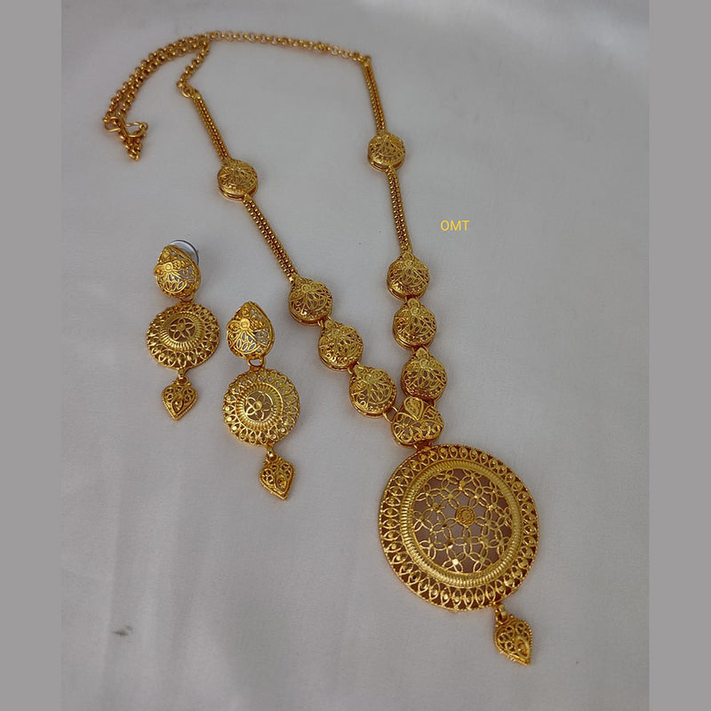 Lucentarts Jewellery Gold Plated Long Necklace Set