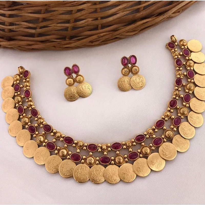 Lucentarts Jewellery Gold Plated Necklace Set