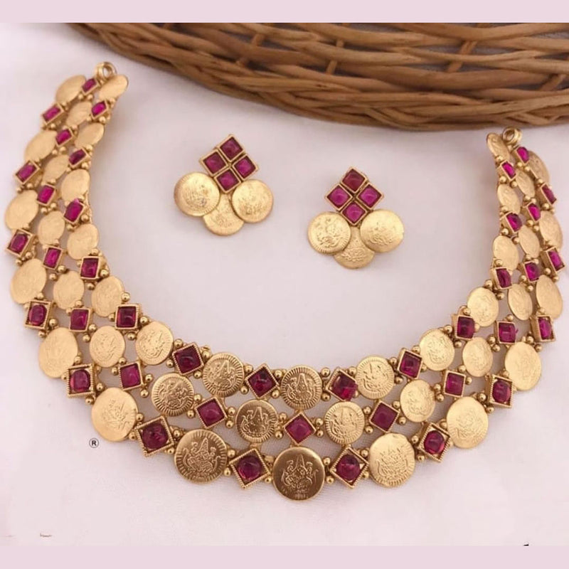 Lucentarts Jewellery Gold Plated Necklace Set