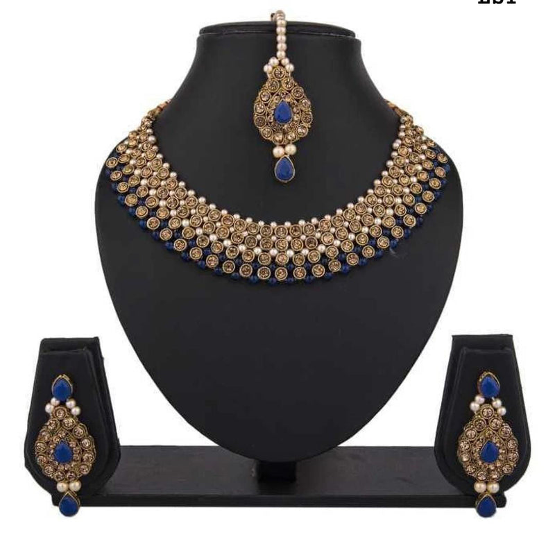 Lucentarts Jewellery Gold Plated Necklace Set