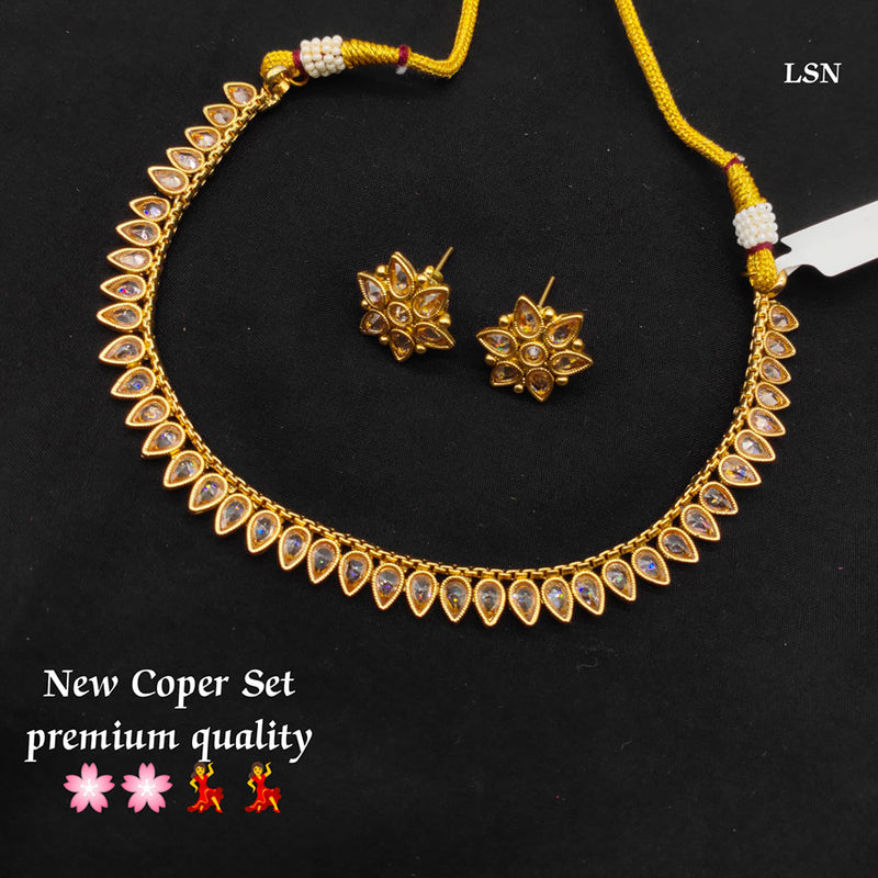 Lucentarts Jewellery Copper Gold Necklace Set