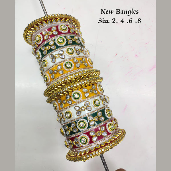 Lucentarts Jewellery Gold Plated Bangle Set
