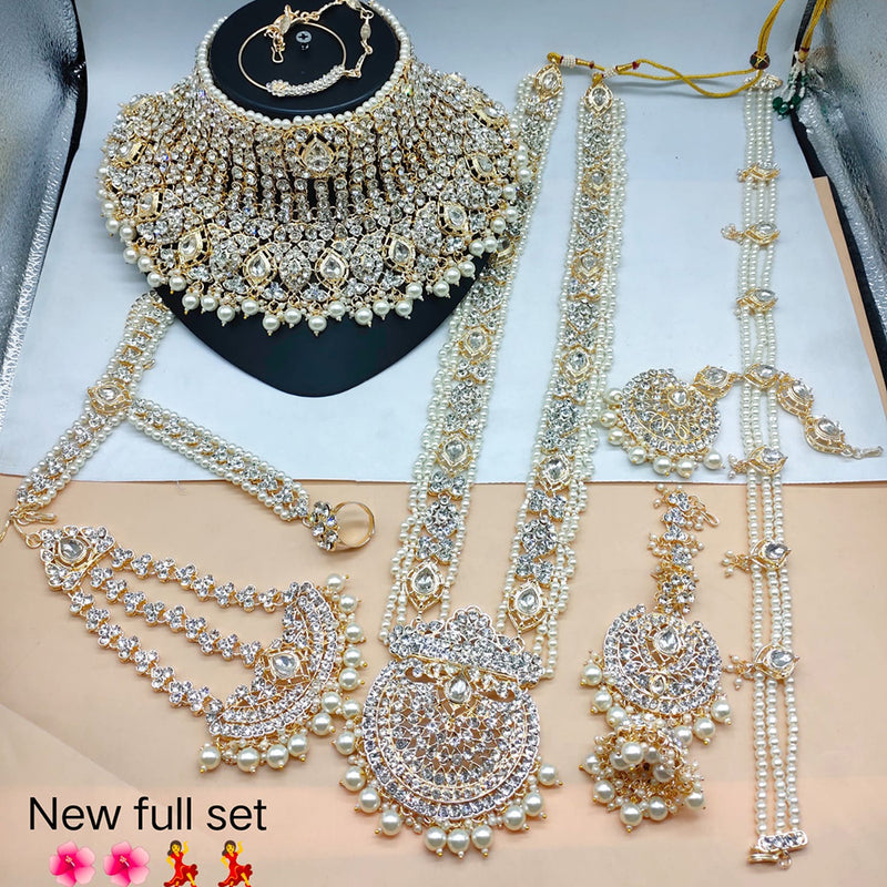 Lucentarts Jewellery Gold Plated Bridal Necklace Set