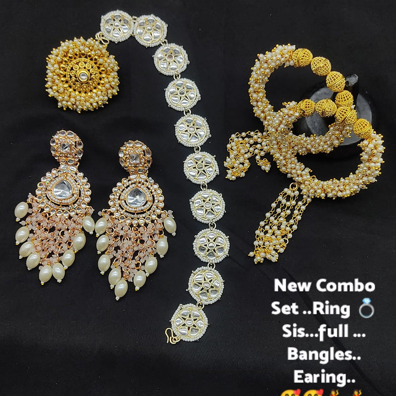 Lucentarts Jewellery Gold Plated Jewellery Combo Set