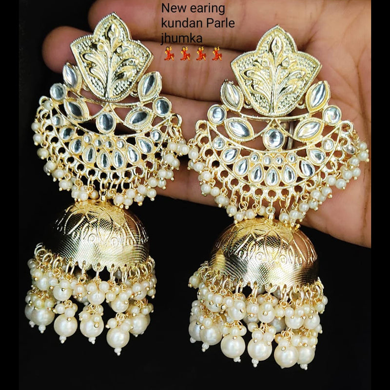 Lucentarts Jewellery Gold Plated Jhumki Earrings