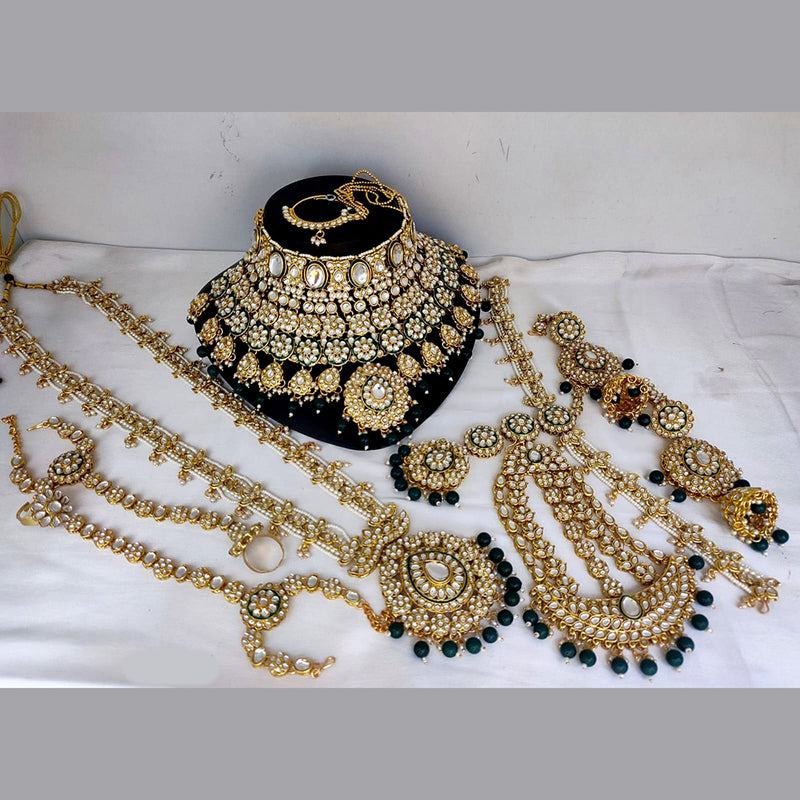 Lucentarts Jewellery Gold Plated Bridal Set