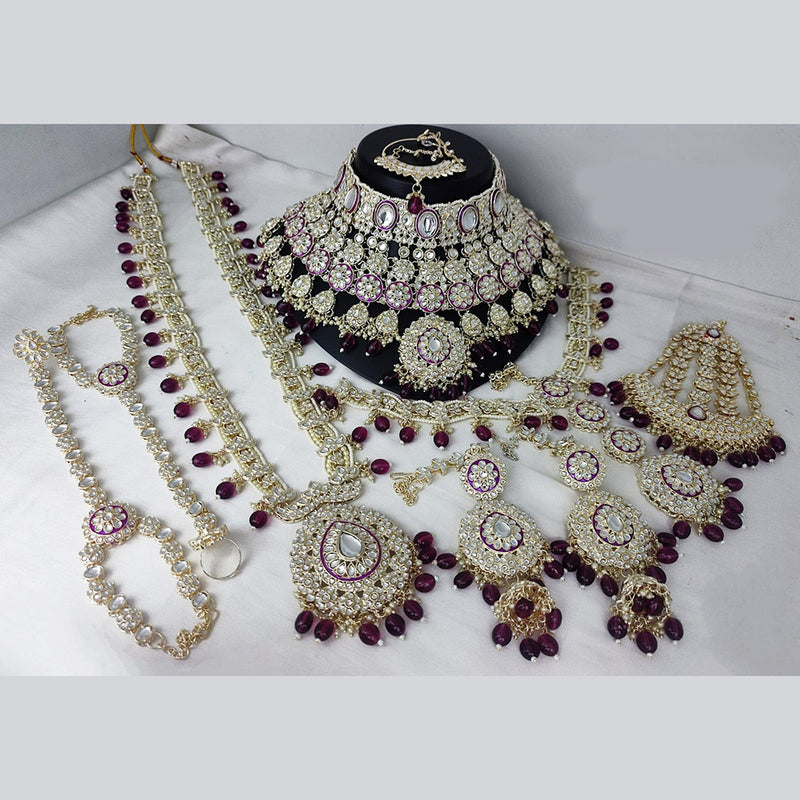 Lucentarts Jewellery Gold Plated Bridal Set