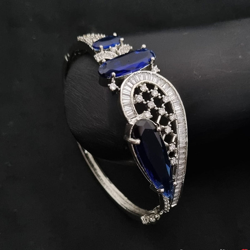 Lucentarts Jewellery Silver Plated Openable Kada