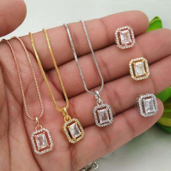 Lucentarts Jewellery AD Chain Pendant Set