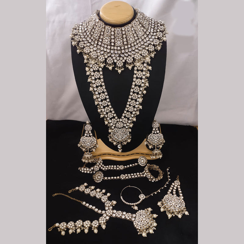 Lucentarts Jewellery Gold Plated Austrian Stone Bridal Set