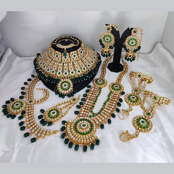 Lucentarts Jewellery Gold Plated Kundan Bridal Set