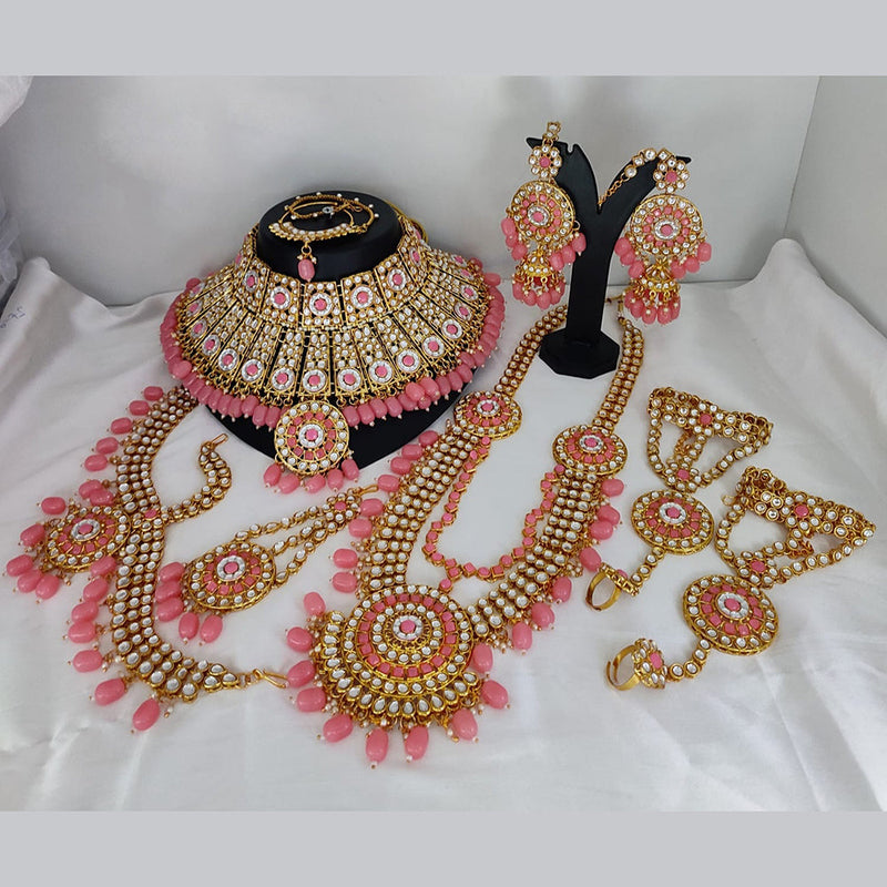 Lucentarts Jewellery Gold Plated Kundan Bridal Set