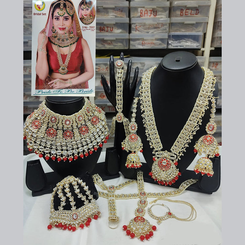 Lucentarts Jewellery Gold Plated Kundan Bridal Set