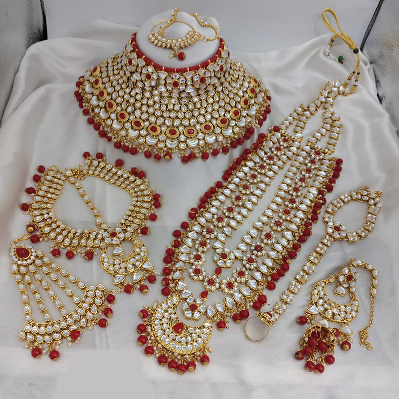 Lucentarts Jewellery Gold Plated Kundan Bridal Set