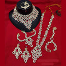 Lucentarts Jewellery Gold Plated Austrian Stone And Beads Bridal Set