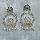 Lucentarts Jewellery Gold Plated Kundan Stone And Beads Dangler Earrings