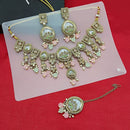 Lucentarts Jewellery Gold Plated Crystal Stone And Beads Necklace Set