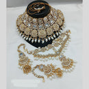 Lucentarts Jewellery Gold Plated Kundan Stone And Meenakari Semi Bridal Necklace Set