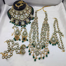 Lucentarts Jewellery Gold Plated Kundan Stone Beads And Meenakari Bridal Set