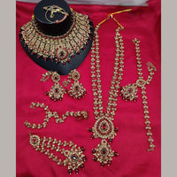 Lucentarts Jewellery Gold Plated Austrian Stone Bridal Set