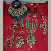 Lucentarts Jewellery Gold Plated Austrian Stone Bridal Set