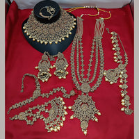 Lucentarts Jewellery Gold Plated Austrian Stone Bridal Set
