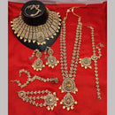 Lucentarts Jewellery Gold Plated Austrian Stone Bridal Necklace Set