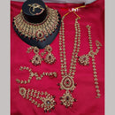 Lucentarts Jewellery Gold Plated Austrian Stone Bridal Necklace Set