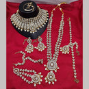 Lucentarts Jewellery Gold Plated Austrian Stone Bridal Necklace Set
