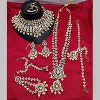 Lucentarts Jewellery Gold Plated Austrian Stone Bridal Necklace Set