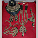 Lucentarts Jewellery Gold Plated Austrian Stone Bridal Necklace Set
