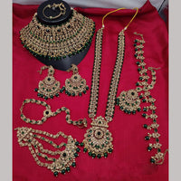 Lucentarts Jewellery Gold Plated Austrian Stone Bridal Necklace Set
