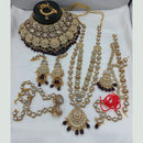 Lucentarts Jewellery Gold Plated Kundan Stone Meenakari Bridal Necklace Set