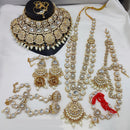 Lucentarts Jewellery Gold Plated Kundan Stone Meenakari Bridal Necklace Set