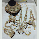 Lucentarts Jewellery Gold Plated Kundan Stone Meenakari Bridal Necklace Set