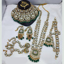 Lucentarts Jewellery Gold Plated Kundan Stone Meenakari Bridal Necklace Set