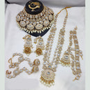 Lucentarts Jewellery Gold Plated Kundan Stone Meenakari Bridal Necklace Set