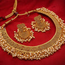 Lucentarts Jewellery Elegant Gold Plated Pearl Necklace Set for Special Occasions