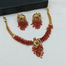 Lucentarts Jewellery Elegant Gold Plated Pearl Necklace Set for Special Occasions